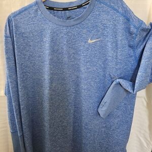 Nike Men's Heathered Blue Long Sleeve Tee